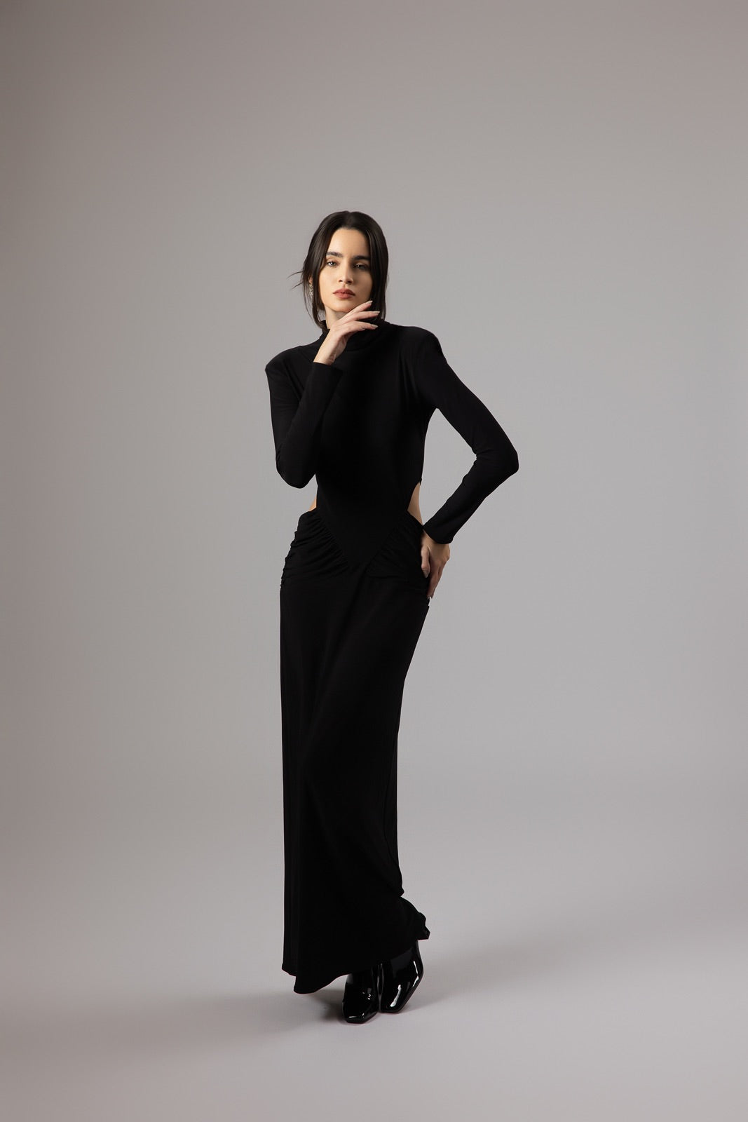 kookai black long sleeve dress Kalara Dress Kookai Black Long Sleeve Dress Kookai Kookai Kalara Long  Sleeve Dress 100% Wool Black